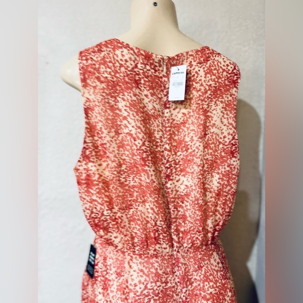 Express Paisley Ruffle Wrap Front Dress - Picture 12 of 16